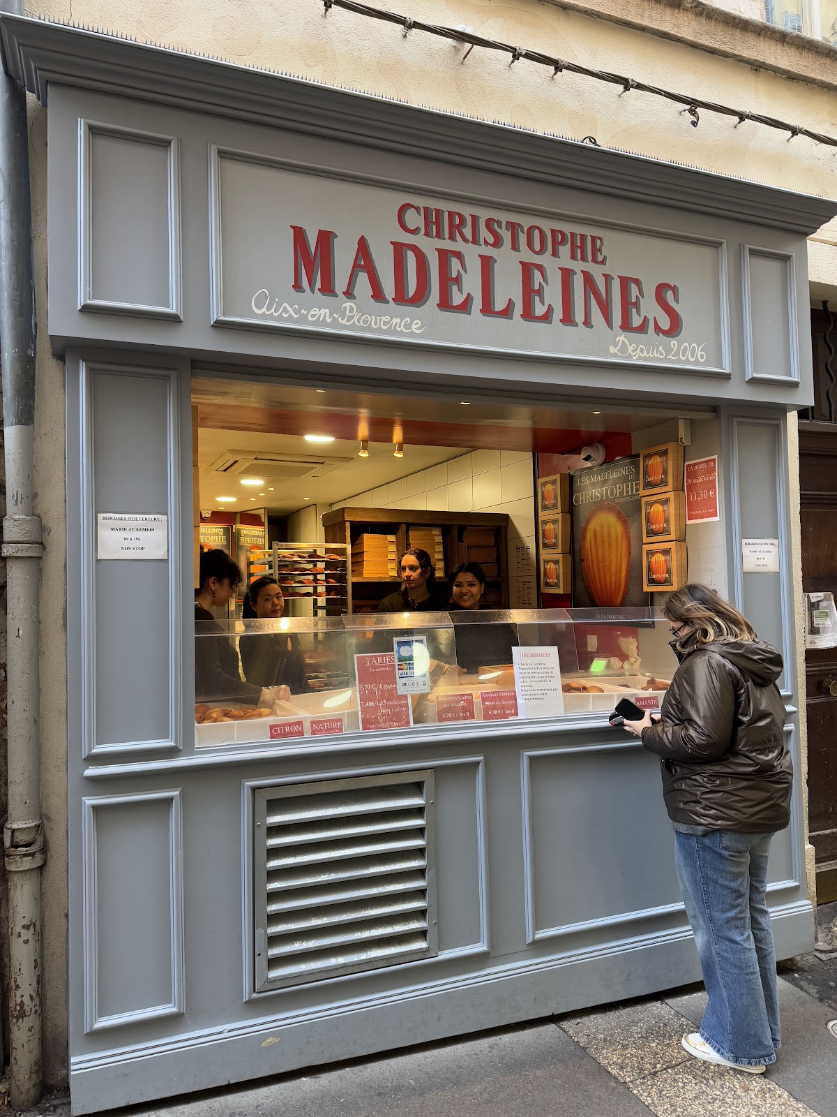 Madeleines De Christophe depuis 2006